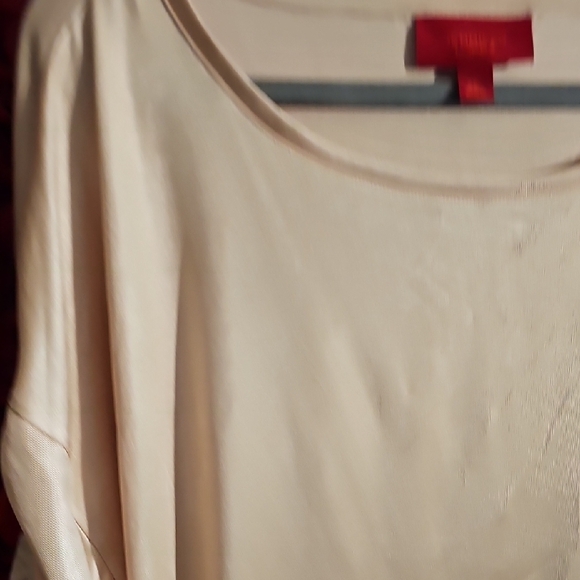 Jennifer Lopez NWT Pale Pink Women's Polyester W Ruched Sleeves Top Size XXL - Picture 5 of 7